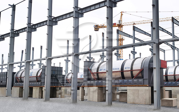 薯渣烘干機生產線安裝現場